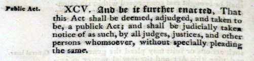 Act of Parliament 1769